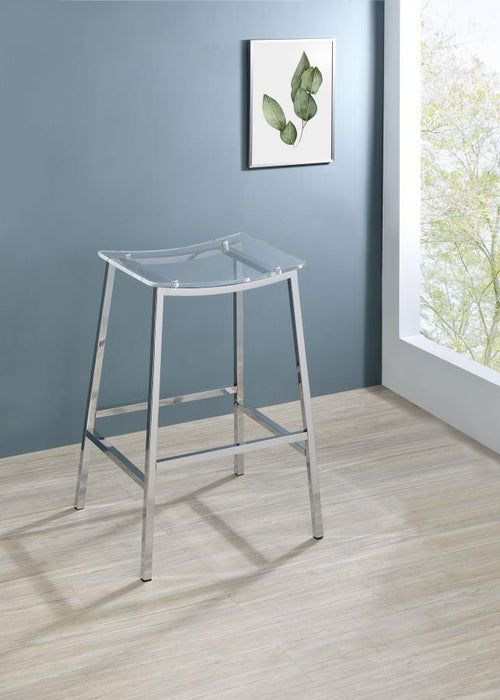 Jovani - Acrylic Backless Bar Stools (Set of 2) - JaxCo Furniture