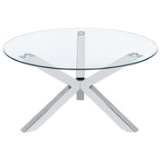 Kenzie - Round Tempered Glass Top Table - JaxCo Furniture
