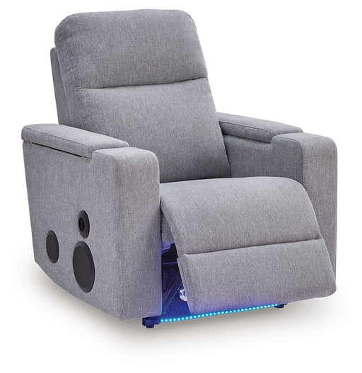Pineland - Glider Power Recliner With Audio System - Pewter - JaxCo Furniture