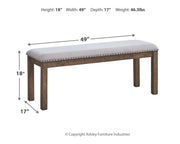 Moriville - Beige - Upholstered Bench - JaxCo Furniture