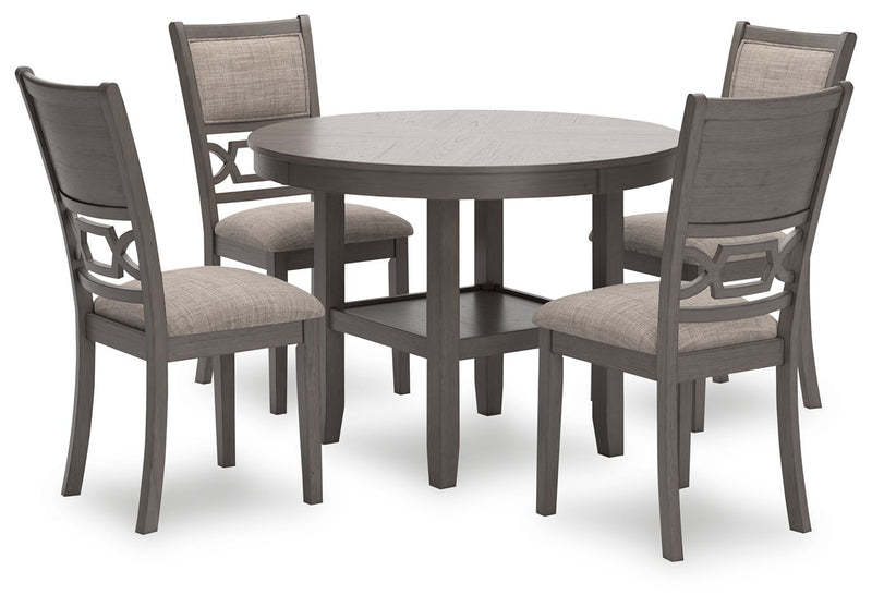 Wrenning - Gray - Dining Room Table Set (Set of 5) - JaxCo Furniture