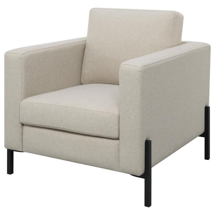 Tilly - Upholstered Track Arm Accent Chair - Oatmeal - JaxCo Furniture