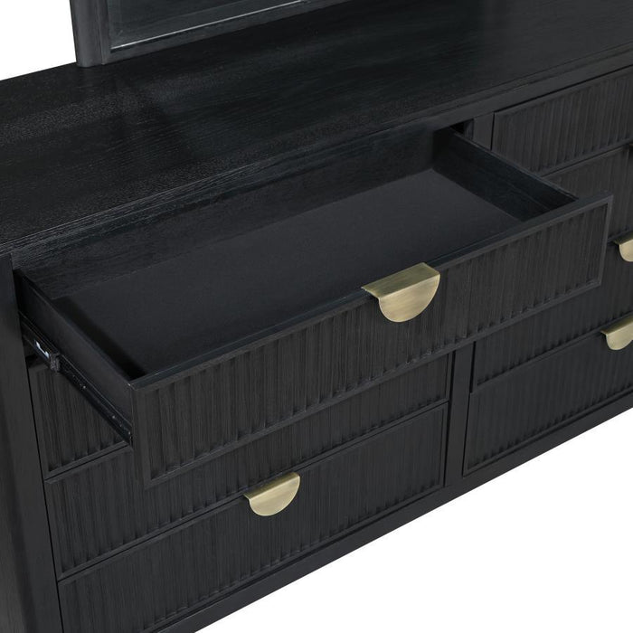 Brookmead - 8-Drawer Dresser - Black - JaxCo Furniture