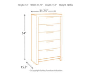 Derekson - Multi Gray - Five Drawer Chest - JaxCo Furniture