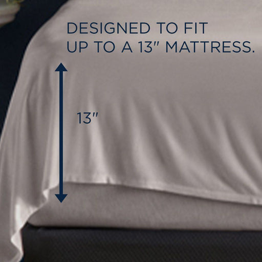 Linens - Tempur Rayon from Bamboo Sheet Set - Cool Gray - JaxCo Furniture