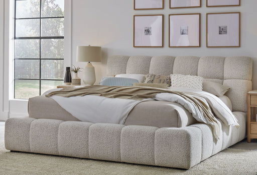 Escape - Fluffy River Rock Upholstered Bed - JaxCo Furniture