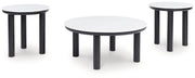 Xandrum - Black / White - Occasional Table Set (Set of 3) - JaxCo Furniture