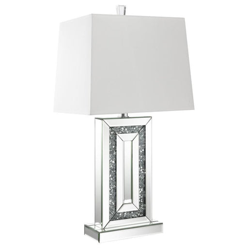 Ayelet - Tapered Shade Mirrored Table Lamp - Silver - JaxCo Furniture