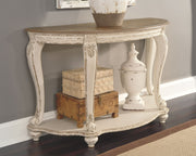 Realyn - White / Brown - Sofa Table - JaxCo Furniture