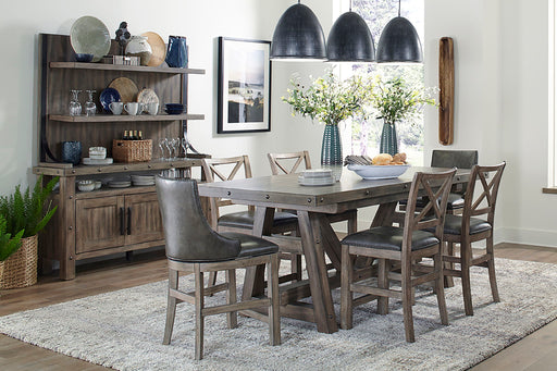 Lodge Dining - Swivel Counter Sling Chair (Set of 2) - Siltstone - JaxCo Furniture