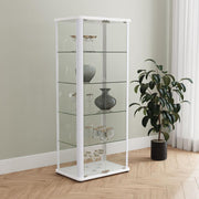 Aero - 5-Shelf Display Curio Cabinet With Led Lighting - JaxCo Furniture