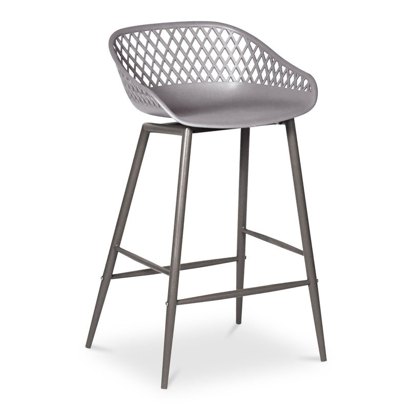Piazza - Outdoor Counter Stool (Set of 2) - Gray - JaxCo Furniture