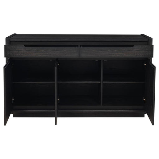 Leandro - 2-Drawer Dining Sideboard Server - Burnished Black - JaxCo Furniture
