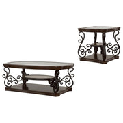 Laney - Glass Top Coffee And End Table Set - JaxCo Furniture