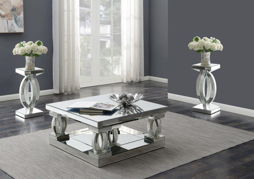 Amalia - Mirrored Coffee Table Set - JaxCo Furniture