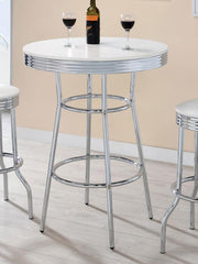 Retro - Round 30" 1950's Bistro Pub Height Bar Table - JaxCo Furniture