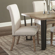 Salem - Fabric Upholstered Dining Side Chair (Set of 2) - Beige - JaxCo Furniture