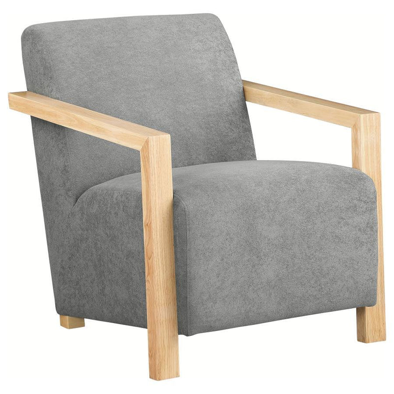 Diego - Upholstered Accent Arm Chair With Wood Arms - JaxCo Furniture