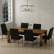 Crossings - Rectangular Dining Table With 6 Upholstered Chairs - JaxCo Furniture