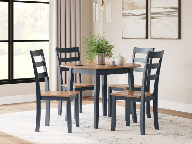 Gesthaven - Round Dining Room Drop Leaf Table Set - JaxCo Furniture