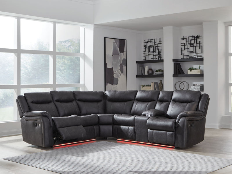 Sultan Meadow - Carbon - 2-Piece Reclining Sectional - JaxCo Furniture