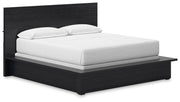 Londer - Black - California King Panel Bed - JaxCo Furniture
