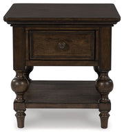 Veramond - Dark Brown - Square End Table - JaxCo Furniture