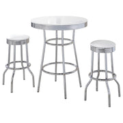Retro - 3 Pieces Round 1950s Bistro Pub Bar Table Set - JaxCo Furniture