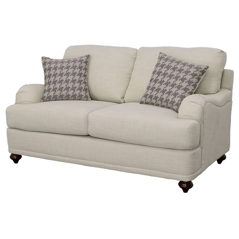 Glenn - Upholstered English Arm Loveseat - Light Gray - JaxCo Furniture
