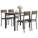 Lana - 5 Piece Rectangular Dining Set - Dark Brown And Black - JaxCo Furniture