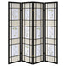 Catabella - 4-Panel Room Divider Folding Shoji Screen Floral - Black - JaxCo Furniture