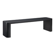Post - Small Dining Bench - Black Oak - JaxCo Furniture
