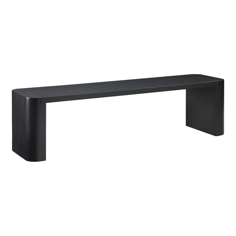Post - Small Dining Bench - Black Oak - JaxCo Furniture