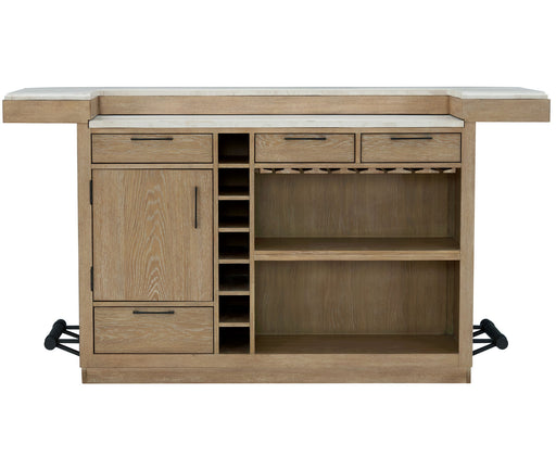 Escape - Dining Bar With Stone Top - Glazed Natural Oak / Vanilla Bean - JaxCo Furniture