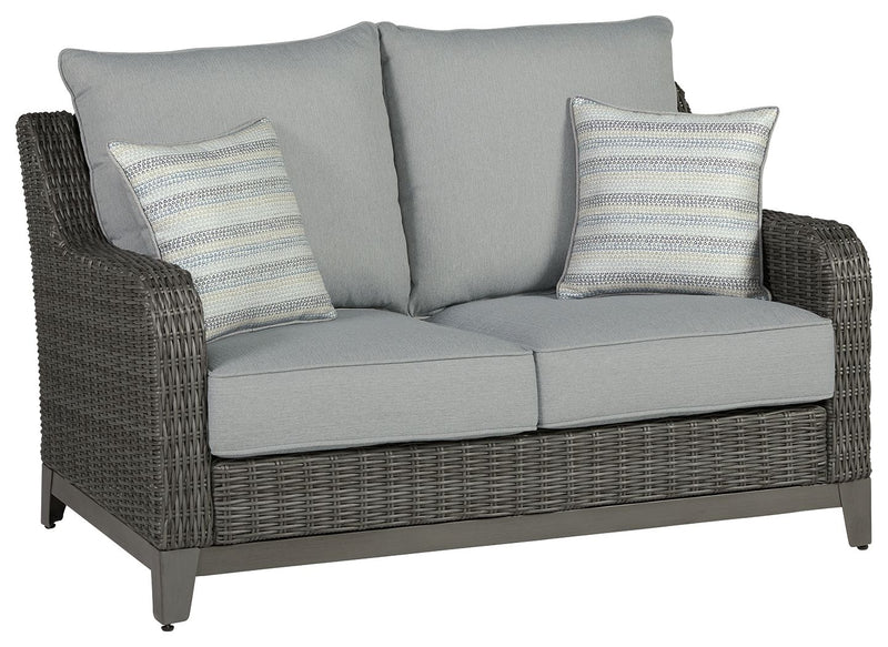 Elite Park - Gray - Loveseat w/Cushion - JaxCo Furniture