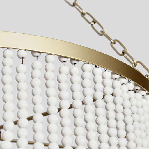 Amanda - Beaded Chandelier - White - JaxCo Furniture