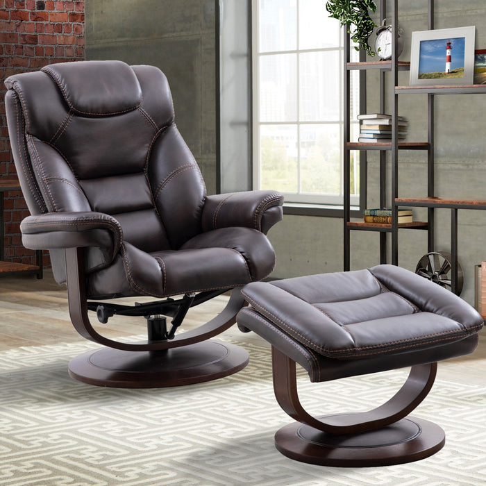 Monarch - Manual Reclining Swivel Chair and Ottoman