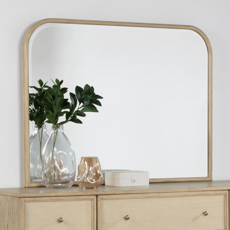 Kailani - Dresser Mirror - Beige Oak - JaxCo Furniture