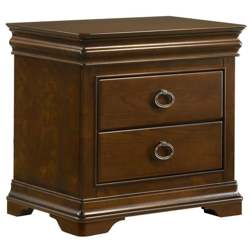 Garland - 3-Drawer Nightstand Bedside Table - Brown Cherry - JaxCo Furniture