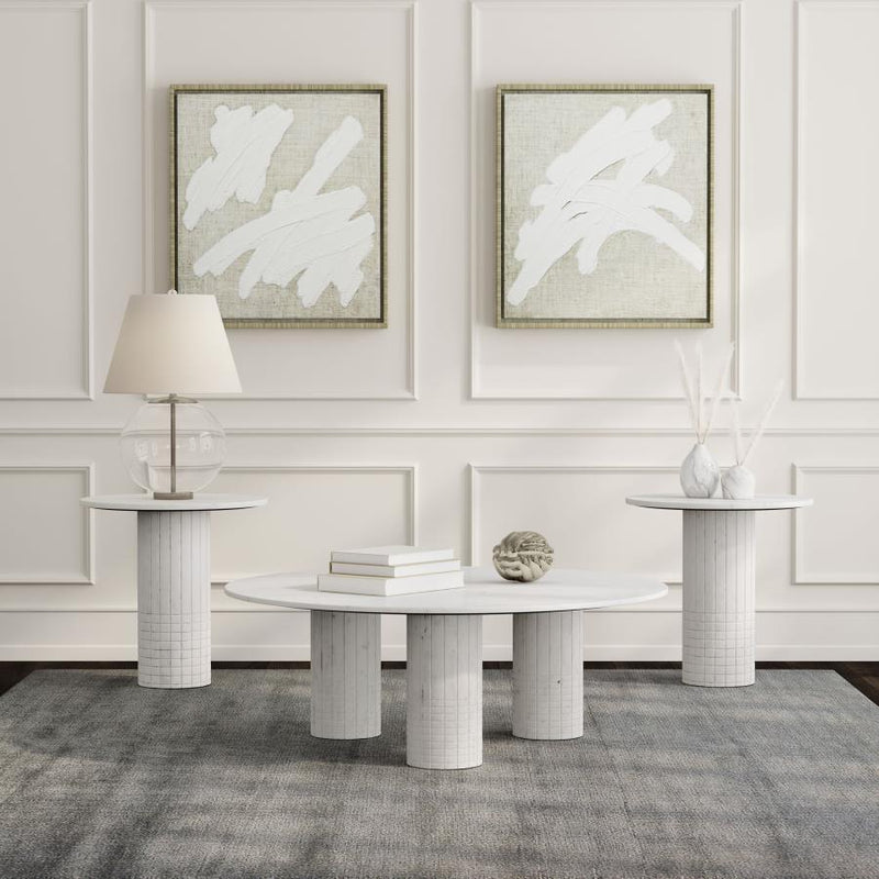 Astoria - Marble Coffee Table Set - JaxCo Furniture