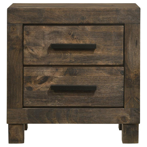 Woodmont - 2-Drawer Nightstand - Rustic Golden Brown - JaxCo Furniture