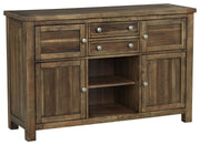 Moriville - Grayish Brown - Dining Room Server - JaxCo Furniture