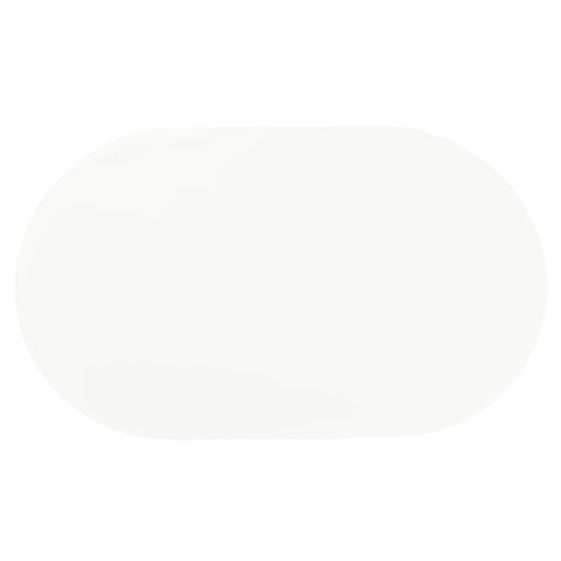 Retro - Oval Wood Top Dining Table - White And Chrome - JaxCo Furniture