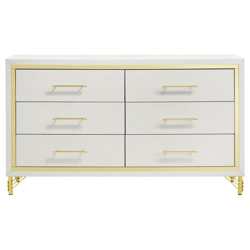 Lucia - 6-Drawer Dresser - JaxCo Furniture