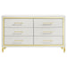 Lucia - 6-Drawer Dresser - White - JaxCo Furniture