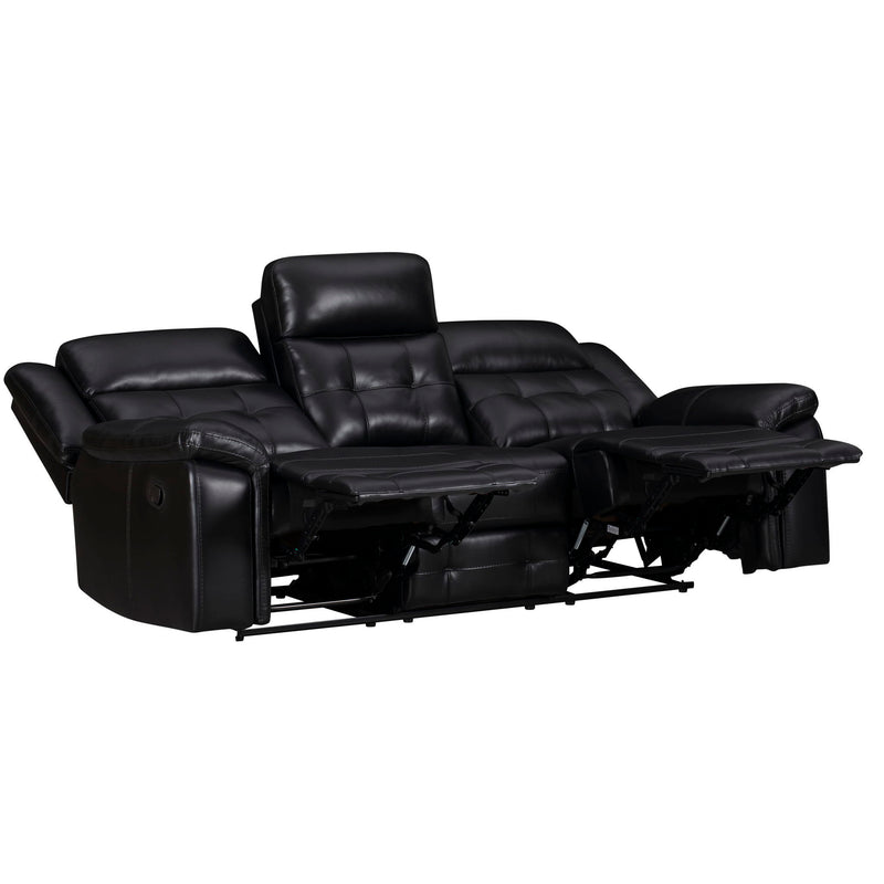 Clayton - Manual Reclining Sofa - Phantom - JaxCo Furniture