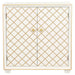 Belinda - 2 Door Storage Accent Cabinet - White And Gold - JaxCo Furniture