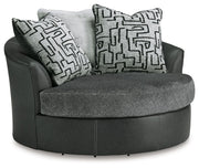 Brixley Pier - Graphite - Oversized Swivel Accent Chair - JaxCo Furniture