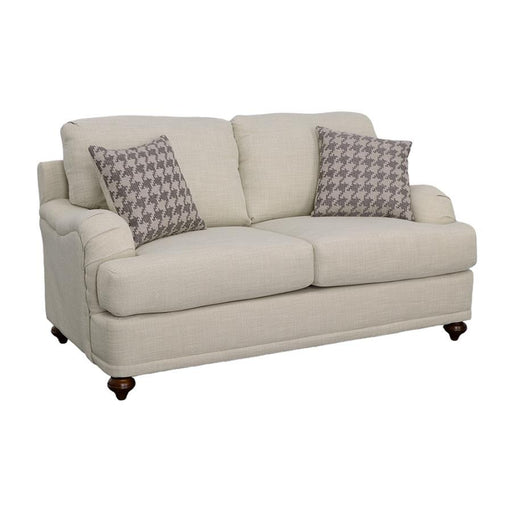 Glenn - Upholstered English Arm Loveseat - Light Gray - JaxCo Furniture