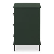 Reagan - 3 Drawer Nightstand - Deep Green - JaxCo Furniture